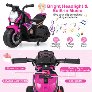 2-in-1 Kids Electric Motorcycle with Detachable Training Wheels, Headlight, and Horn Trend Times 5