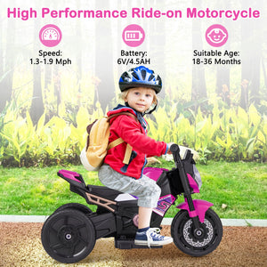 2-in-1 Kids Electric Motorcycle with Detachable Training Wheels, Headlight, and Horn Trend Times 6
