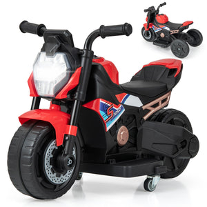 2-in-1 Kids Electric Motorcycle with Detachable Training Wheels, Headlight, and Horn Trend Times 0