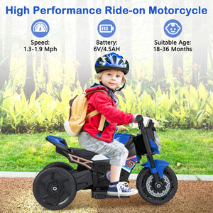 2-in-1 Kids Electric Motorcycle with Detachable Training Wheels, Headlight, and Horn Trend Times 6