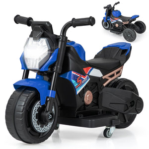 2-in-1 Kids Electric Motorcycle with Detachable Training Wheels, Headlight, and Horn Trend Times Variant 0