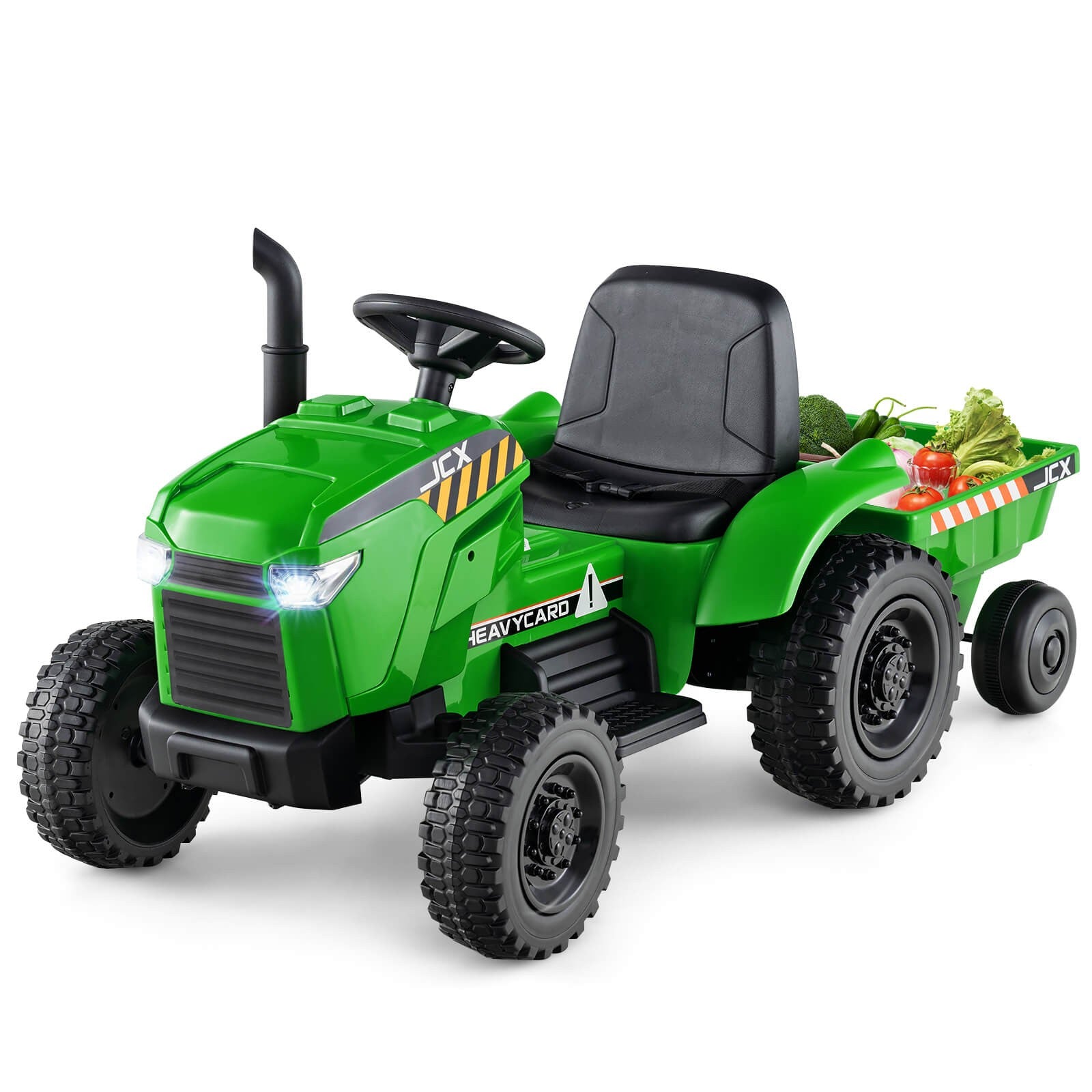2-in-1 Kids 12V Battery-Powered Ride-On Tractor with Remote Control Trend Times 10