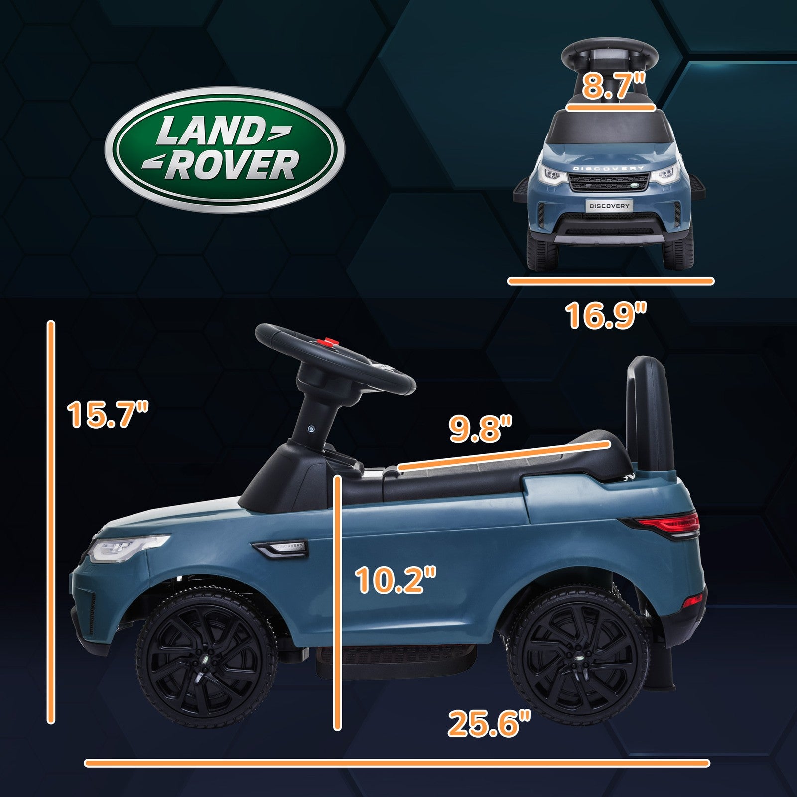 Licensed Land Rover 6V Ride-On Car with Sliding Function and Blue Lights Trend Times 1