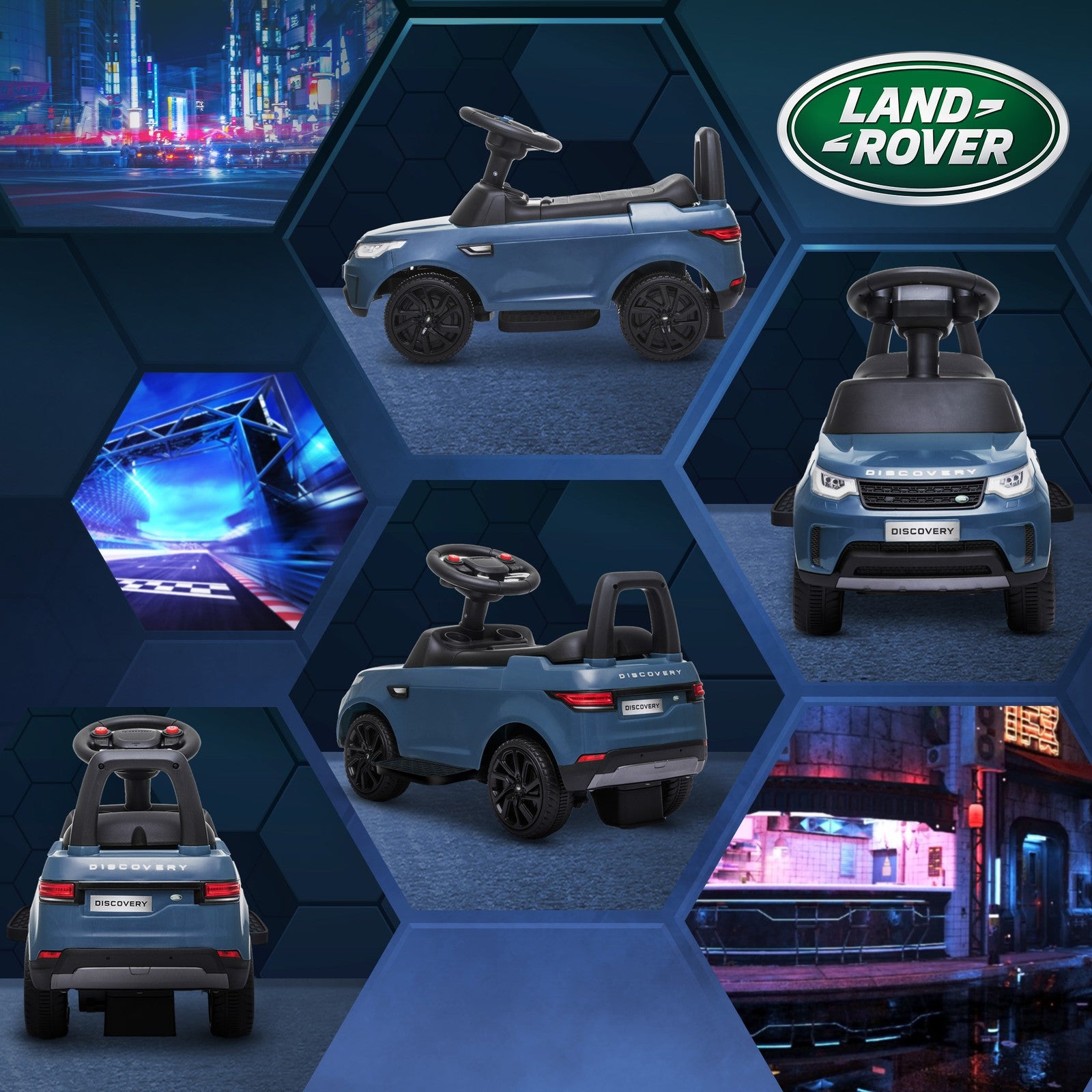 Licensed Land Rover 6V Ride-On Car with Sliding Function and Blue Lights Trend Times 9