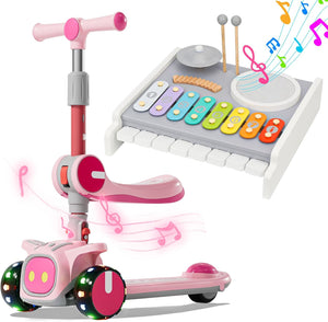 2-in-1 Kids Scooter with 5-in-1 Drum Set Trend Times Variant 0