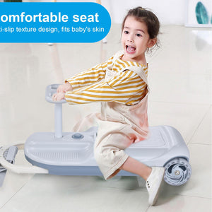 2-in-1 Toddler Electric Ride-On Car and Portable Cleaning Mop Kart Trend Times 2
