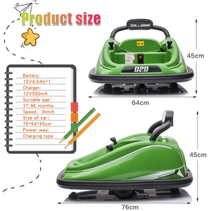 12V Electric Bumper Ride-On Car with Remote Control and Two Modes for Kids and Toddlers Trend Times 6