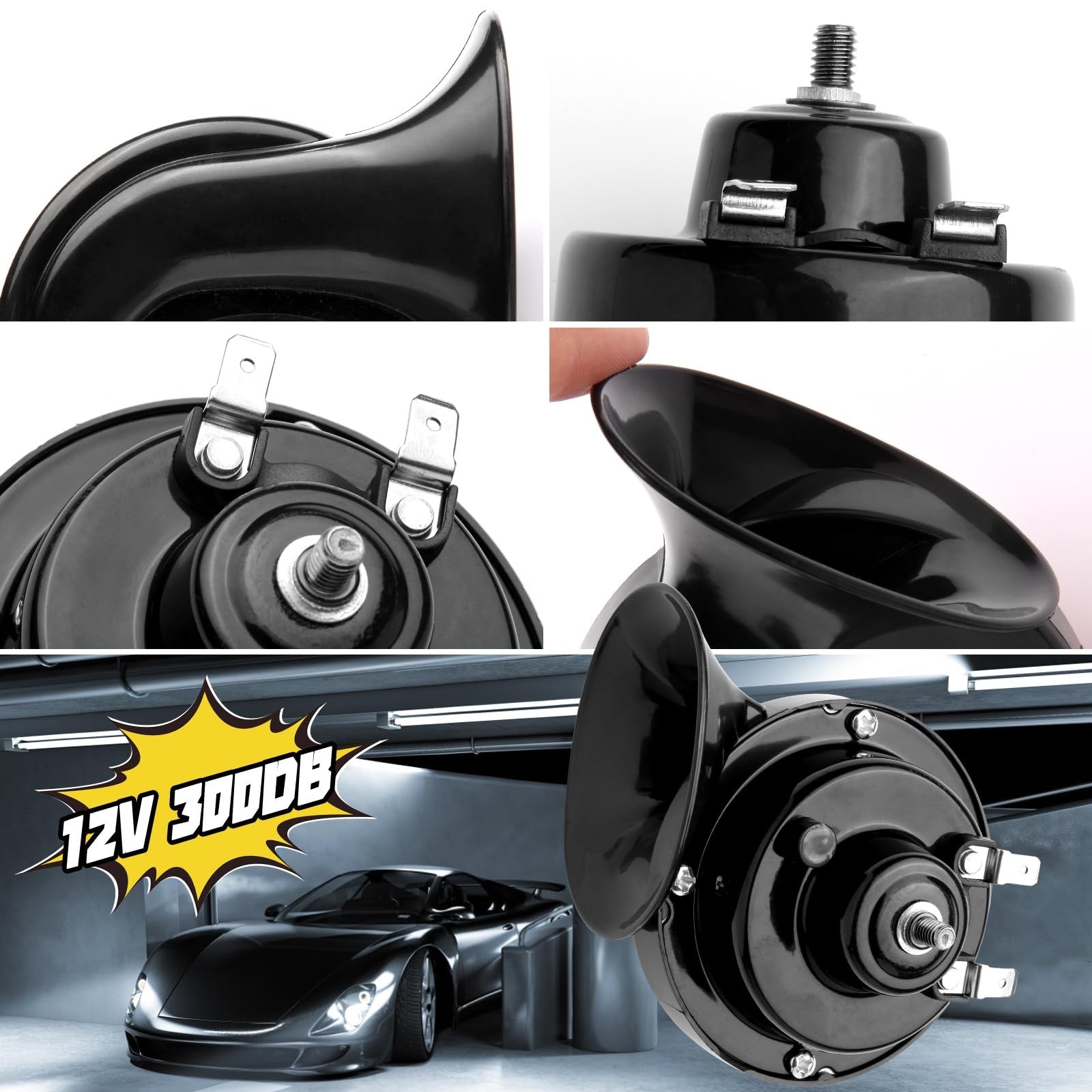 2 Pack 12V 300DB Loud Train Horns for Trucks Cars Motorcycles and Boats Trend Times 5