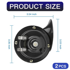 2-Pack 12V Super Loud Electric Snail Car Horns for Motorcycles and Trucks Trend Times 5