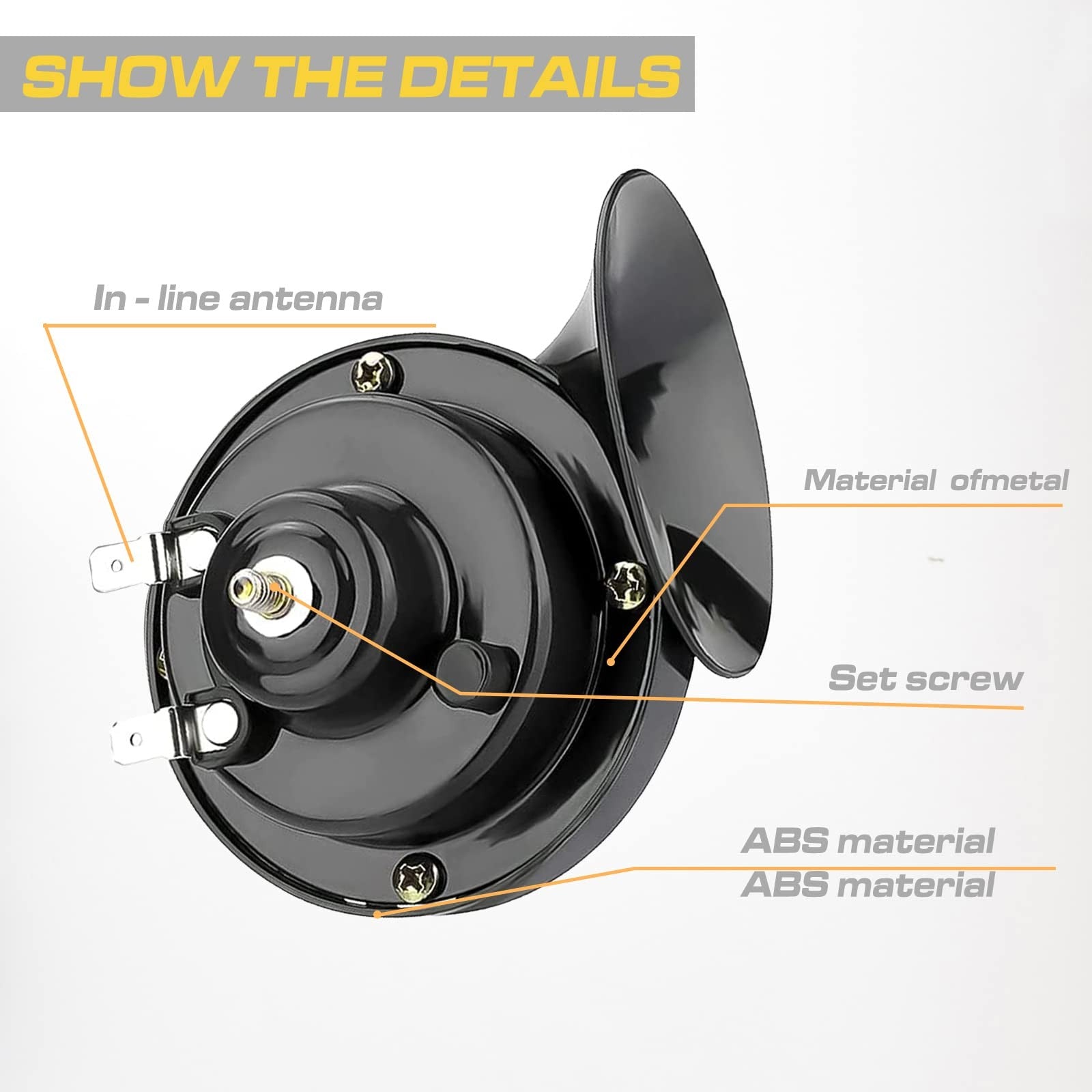 2 Pack 300dB Super Loud Train Horn 12V Waterproof Security Alarm Speaker for Cars Trend Times 3
