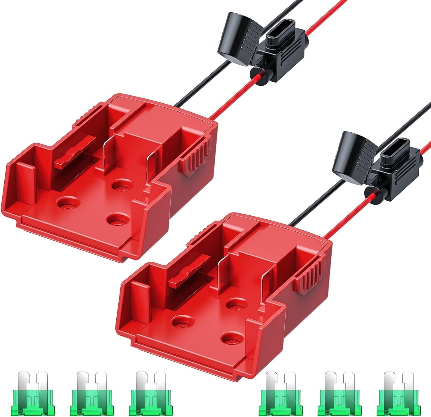 2-Pack M18 Power Wheels Adapter Kit with Spare Fuses for DIY Projects Trend Times 2