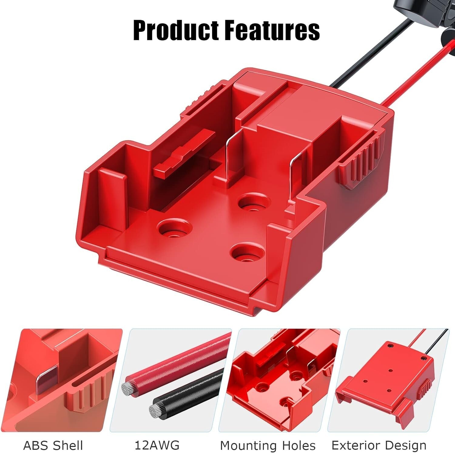 2-Pack M18 Power Wheels Adapter Kit with Spare Fuses for DIY Projects Trend Times 3