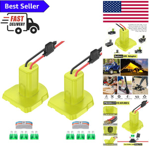 2-Pack 18V Battery Adapter with Fuses and Terminals for DIY Projects Trend Times 0