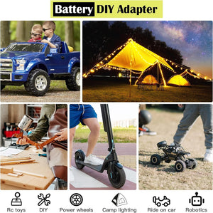 2-Pack 18V Battery Adapter with Fuses and Terminals for DIY Projects Trend Times 3