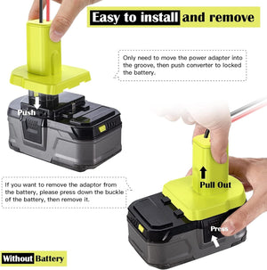 2-Pack 18V Battery Adapter with Fuses and Terminals for DIY Projects Trend Times 6