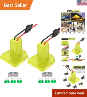 2-Pack 18V Power Wheel Adapter with 30 Amp Fuses for Safe DIY Projects Trend Times 0
