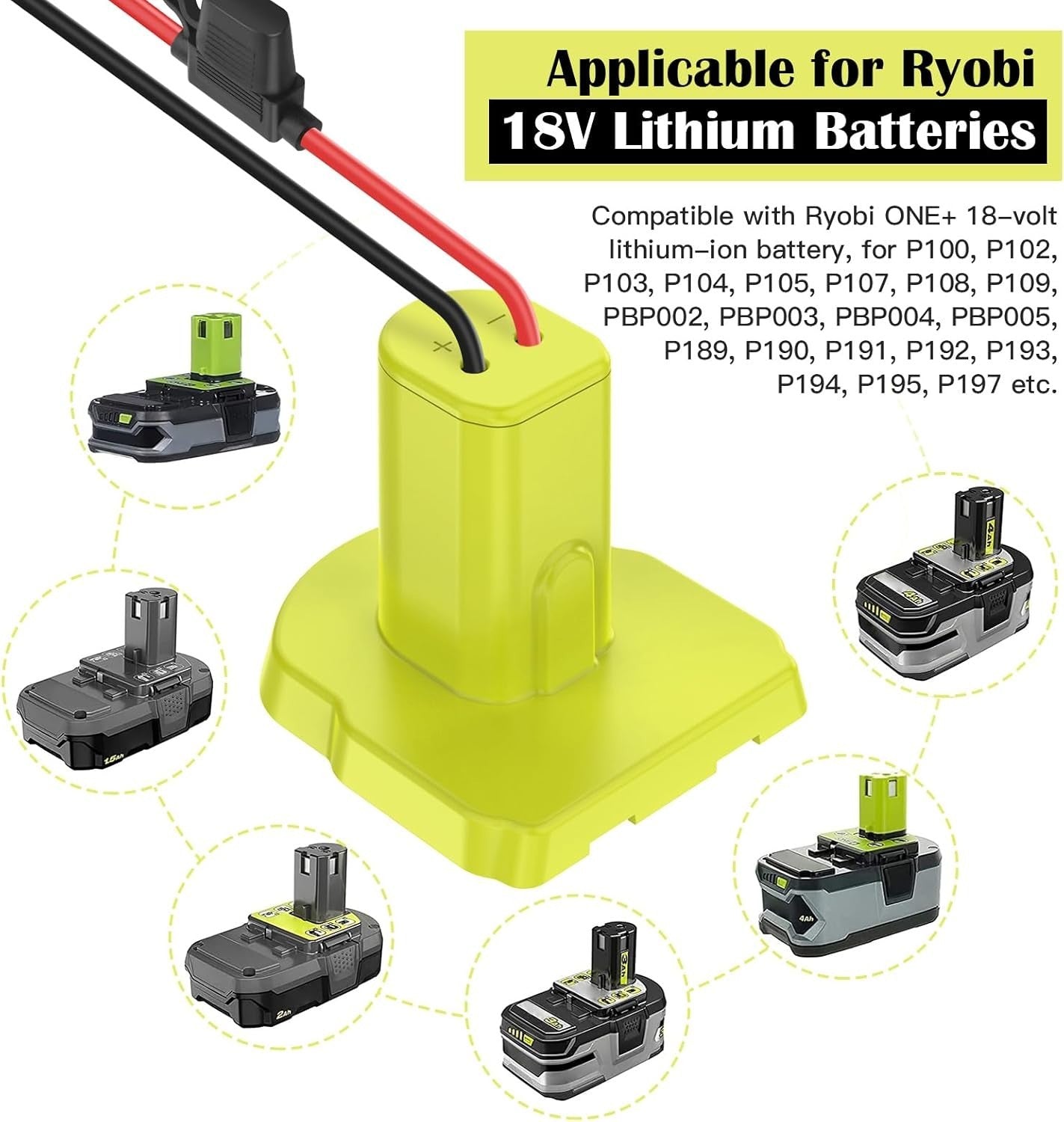 2-Pack 18V Power Wheel Adapter with 30 Amp Fuses for Safe DIY Projects Trend Times 5