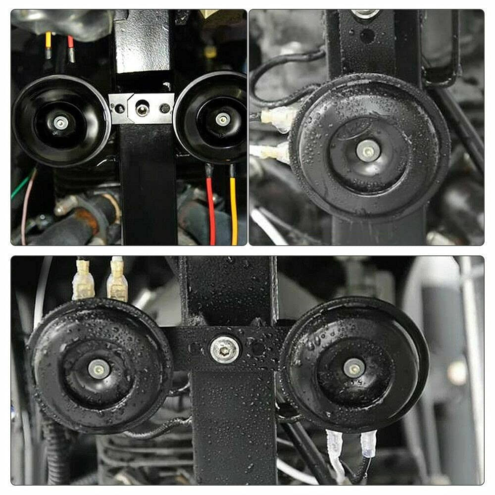 2 PCS 105dB Snail Air Horn Kit 6V DC Electric for Car Motorcycle Truck Trend Times 5