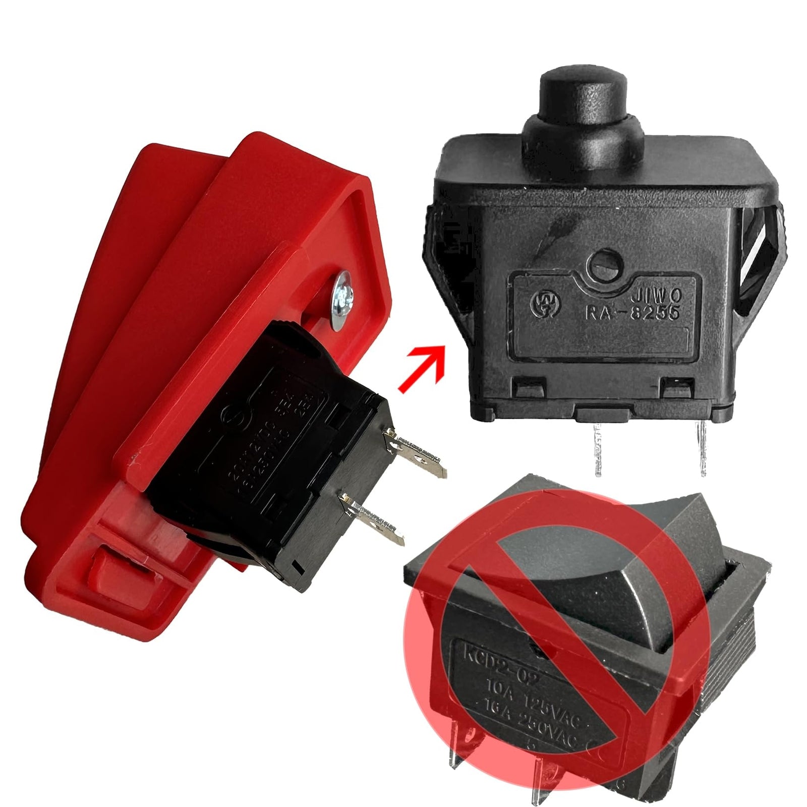 2 Pcs 12V Power Wheel Foot Pedal Plunger Switch Accelerator Gas Pedal Replacement Trend Times 2