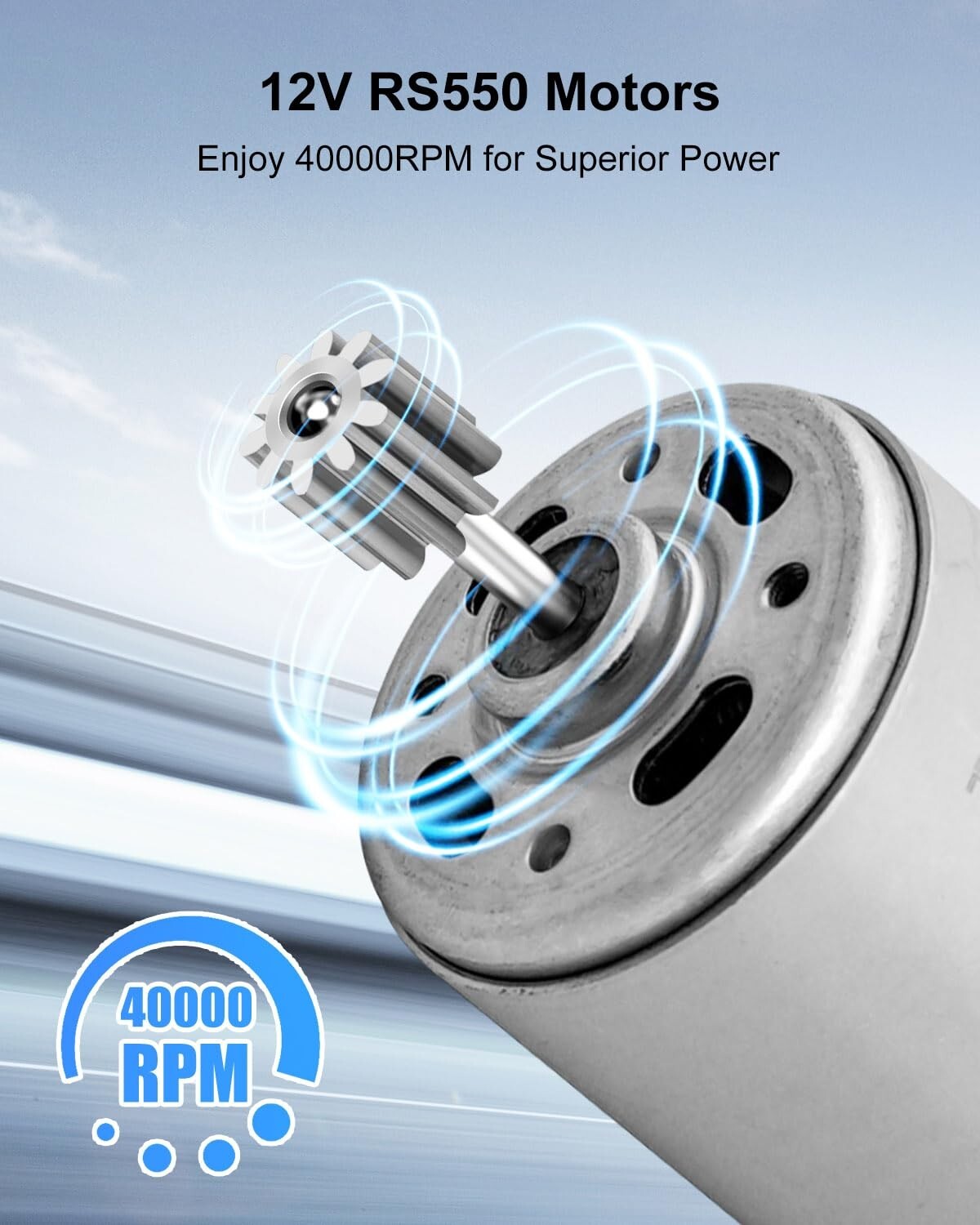 2 Pcs 12V RS550 Electric Motor 40000RPM High-Speed Power Drive Engine for Wheels Trend Times 5