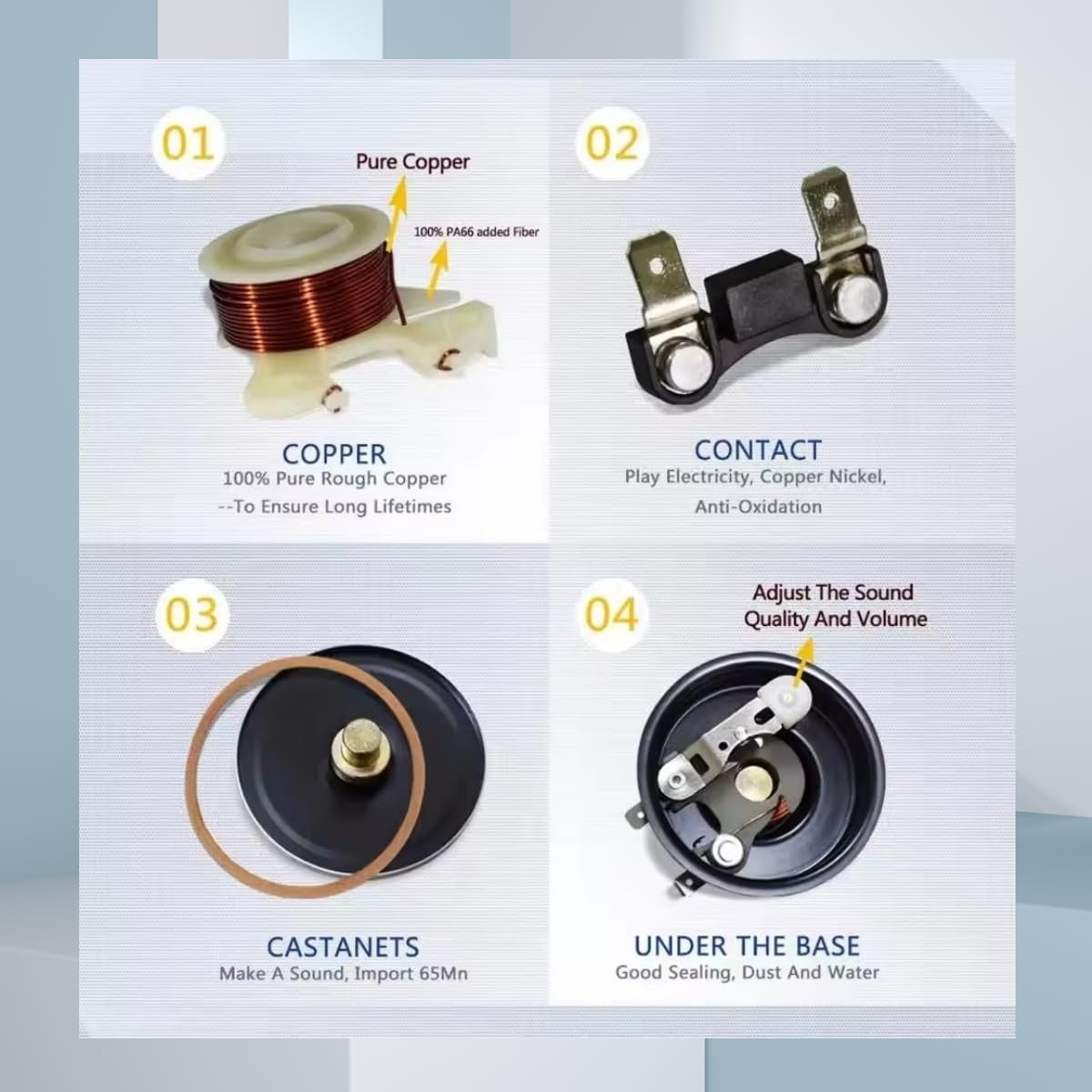 2 PCS 12V Super Loud Electric Snail Horn Kit Dual Tone Universal Air Horn Trend Times 2