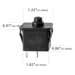 2 Pcs 6V/12V 2-Pin Plunger Type Power Wheel Foot Pedal Switch for Accelerator Control Trend Times 1