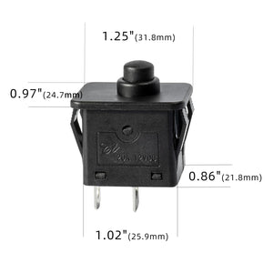 2-Pcs 6V/12V 2-Pin Plunger Type Power Wheel Foot Pedal Switch Accelerator Trend Times 1