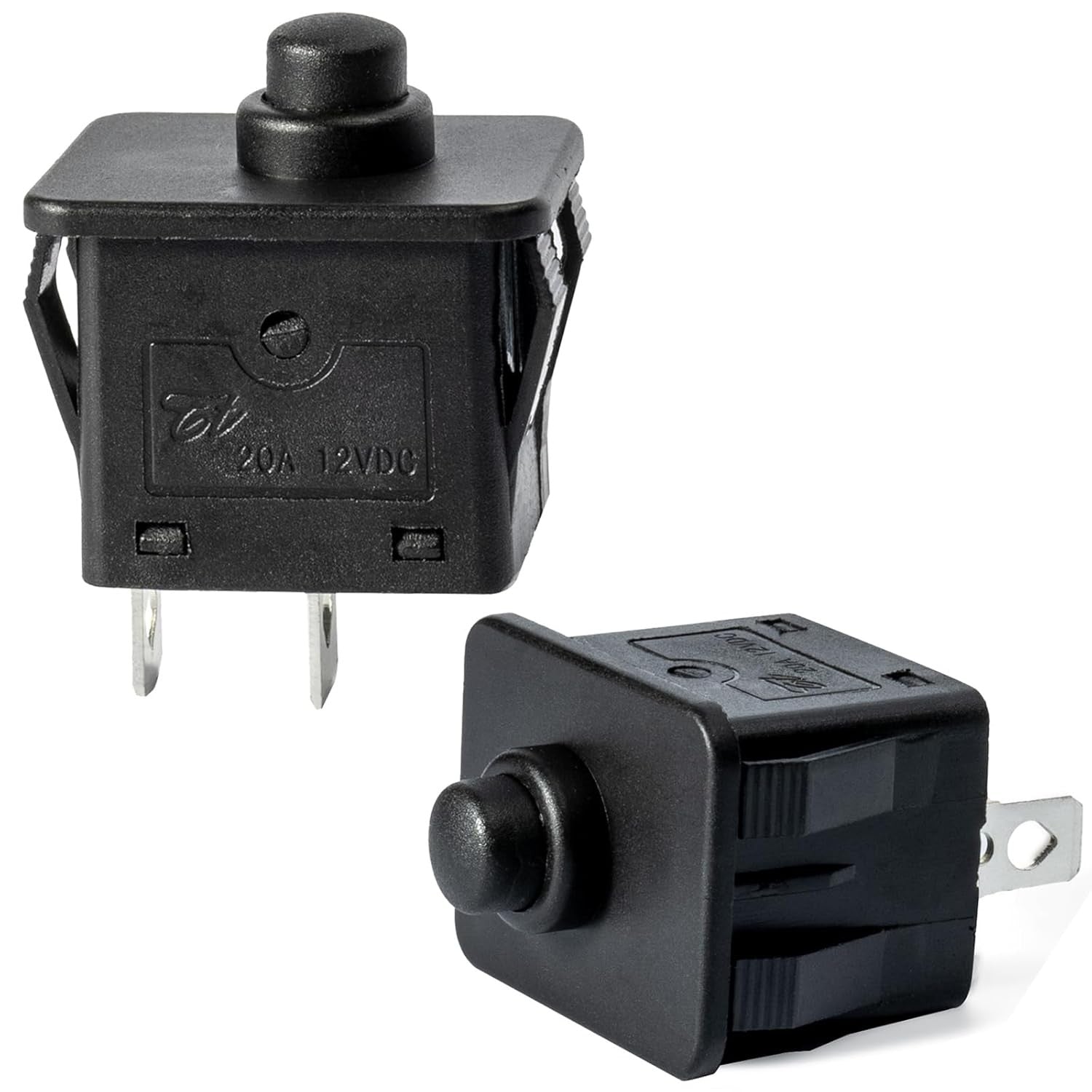 2 Pcs 6V 12V 2-Pin Plunger Type Power Wheel Foot Pedal Switch Accelerator Trend Times 8