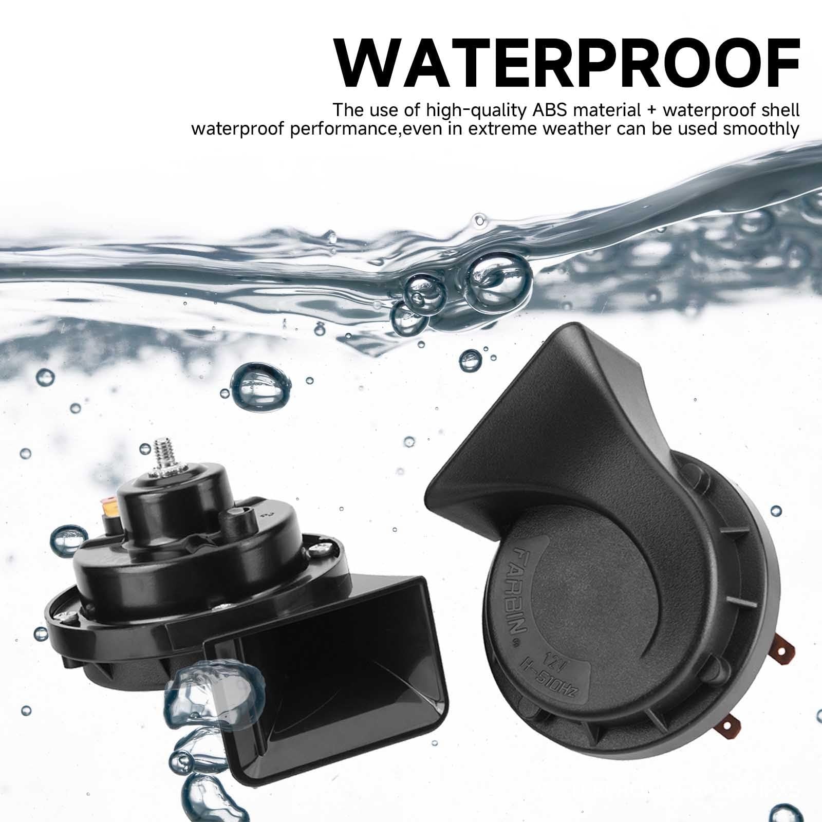 2 PCS 130dB Dual Electric Snail Air Horn for 12V Truck Waterproof Trend Times 1