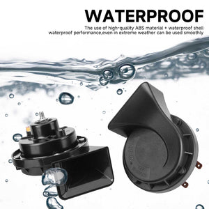 2 PCS 130dB Dual Electric Snail Air Horn for 12V Truck Waterproof Trend Times 1