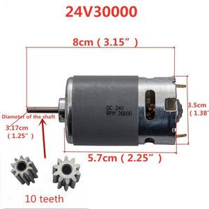 24V 30000RPM Electric Motor Drive for Children's Powered Wheels, 2-Piece Set Trend Times 5