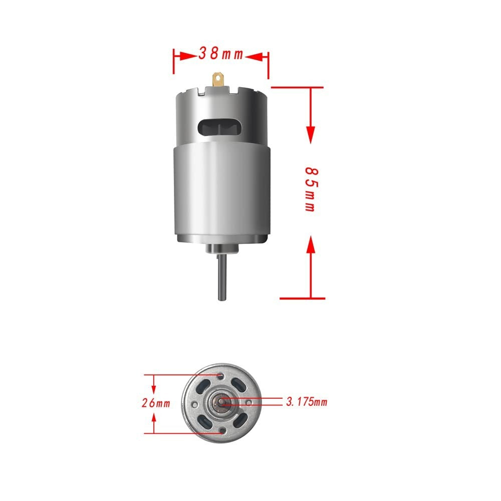 2 Pcs 24V RS555 High-Speed Electric Motor 35000 RPM Upgrade for Power Wheels Trend Times 5