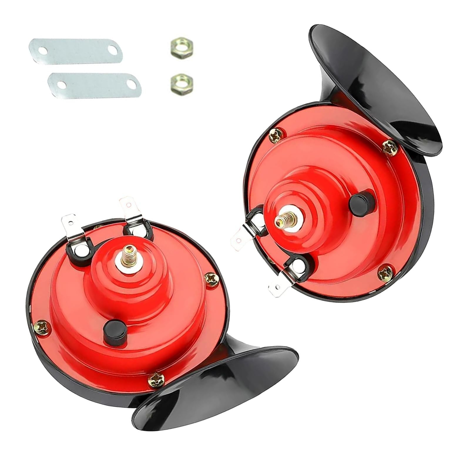 2 PCS 300DB Super Loud 12V Waterproof Electric Snail Double Train Horn Trend Times 0
