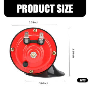 2 PCS 300DB Super Loud 12V Waterproof Electric Snail Double Train Horn Trend Times 1