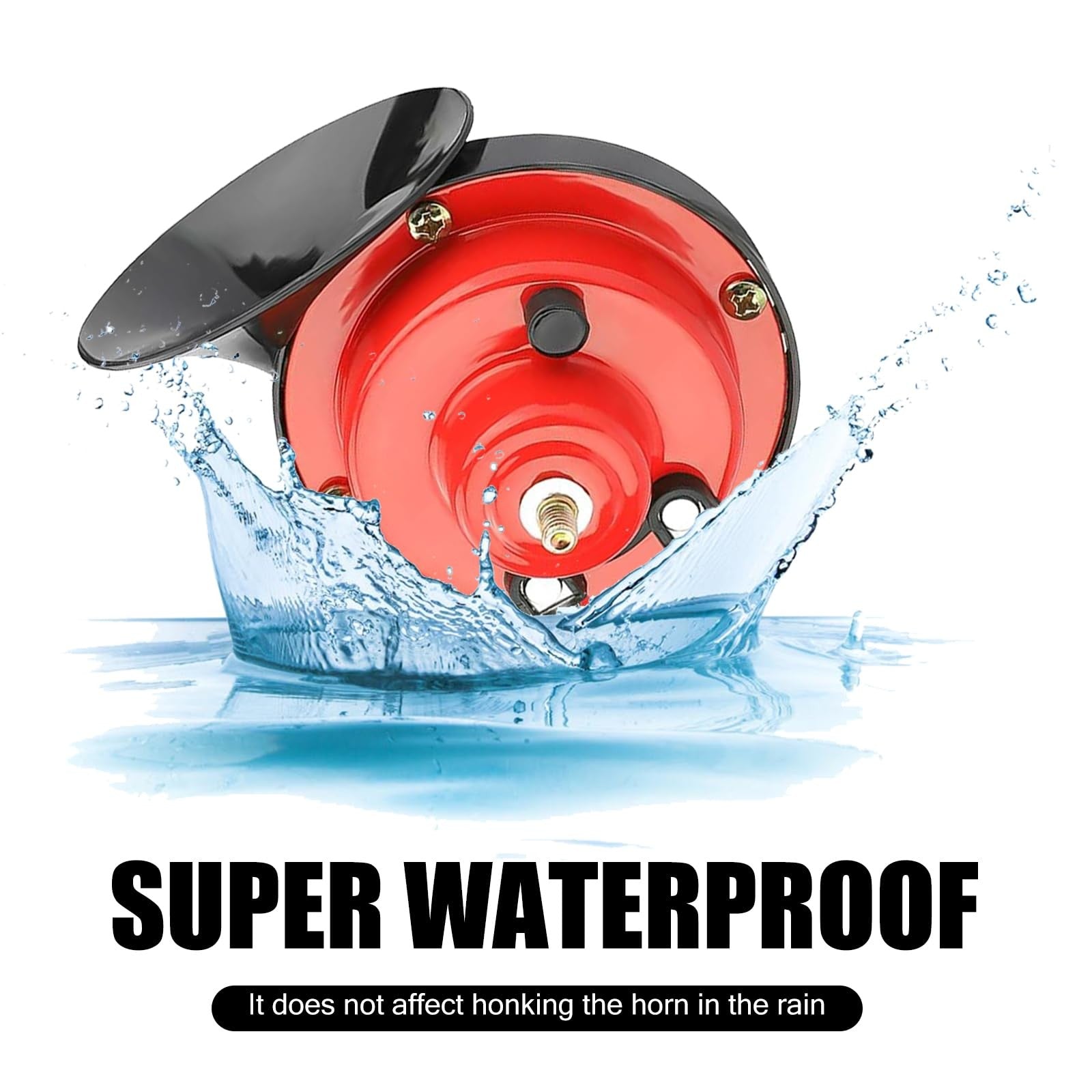 2 PCS 300DB Super Loud 12V Waterproof Electric Snail Double Train Horn Trend Times 3
