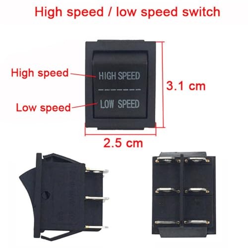 2 PCS 6V 12V High Low Speed Switch for Electric Ride-On Toy Car Replacement Trend Times 1