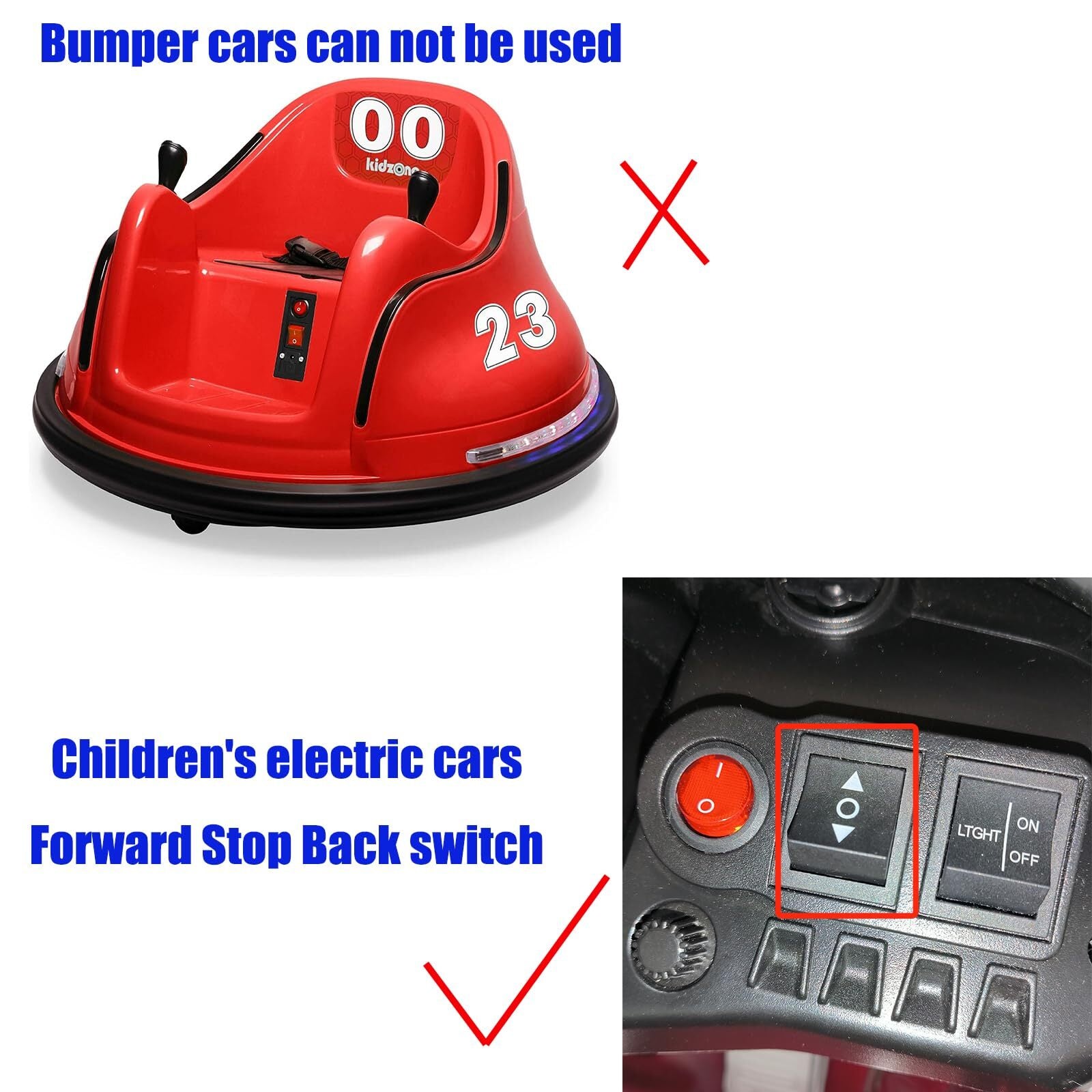 2 Pcs 6V 12V 24V Compatible Power Wheels Forward Stop Back Shift Switch Trend Times 1