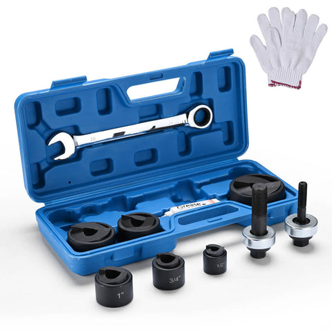 6 Ton Metal Hole Punch with 6 Knockout Set (1/2