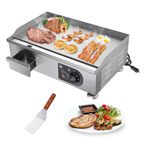 Electric Griddle with Lid Flat Top Grill 22in 3000W