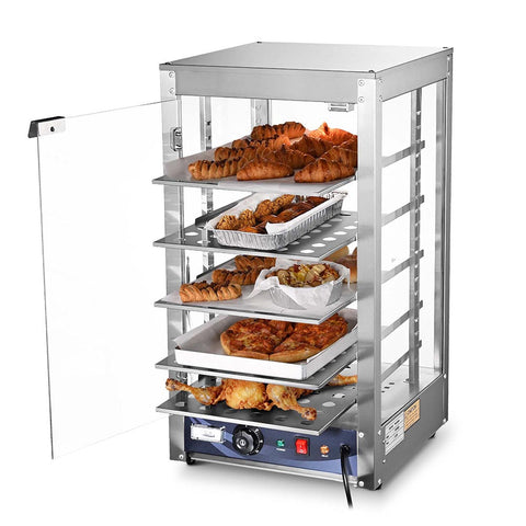 Pizza Food Warmer Commercial Countertop Display Case 5-Tier 15x15x28