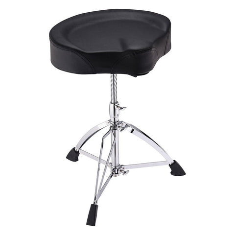 Large Saddle Drum Throne Adjustable Folding Drummer Stool