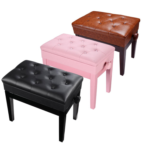 Adjustable Piano Bench with Storage