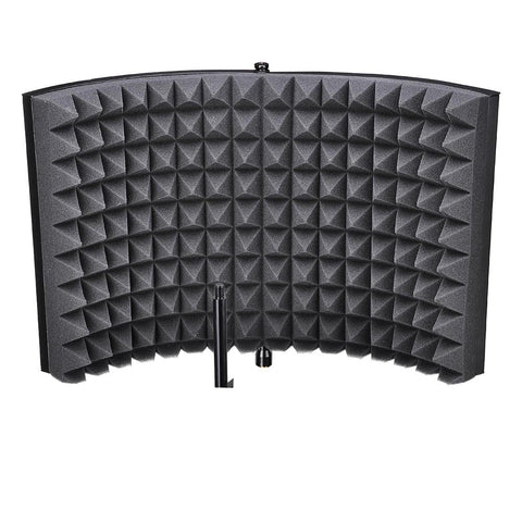 Microphone Studio Isolation Shield Sound Isolator Filter 2-Panel