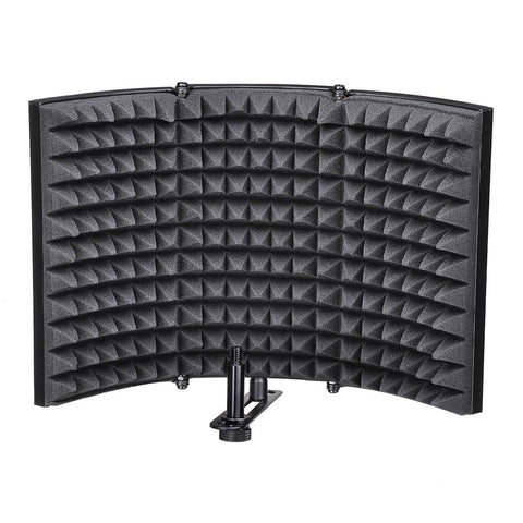 Microphone Studio Isolation Shield Sound Isolator Absorber 3-Panel