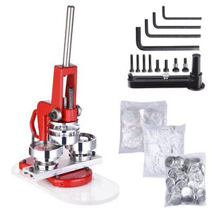 2 1/4" 58mm Button Maker Badge Punch Press Machine with 1000 Parts Circle Cutter - Trend Times Toy Stores