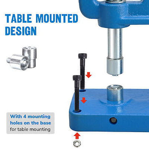 #2 Die Hand Press Eyelet Grommet Machine Table Mounted Hole Punch Tool Kit - Trend Times Toy Stores