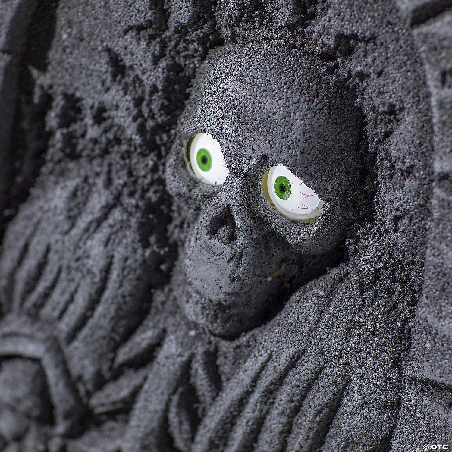 2 Ft. Gray Plastic Skeleton Tombstone with Moving Eyes Halloween Decoration - Trend Times Toy Stores