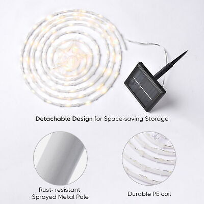 2 Ft LED Christmas Spiral Light with Star Finial Solar Panel New Year Dcor 5pcs - Trend Times Toy Stores