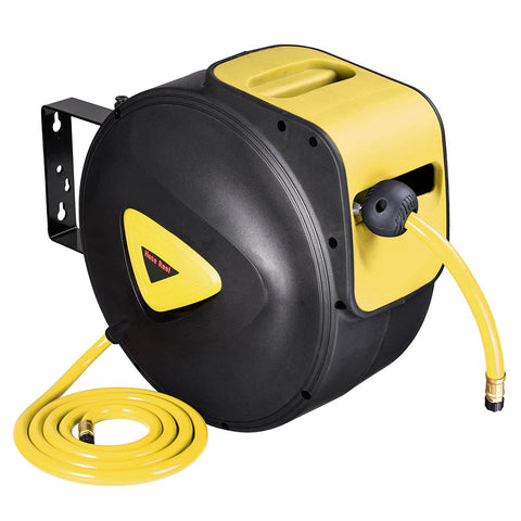 Retractable Air Hose Reel 65ft Auto Rewind Wall Mount 3/8in
