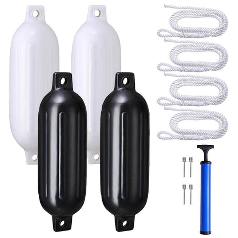 6.5x23in 4X Boat Fender Twin Eye Dock Shield Kit